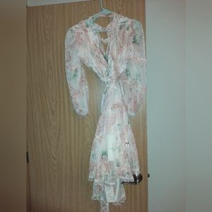 Womens m cut out, lace up, high low dress